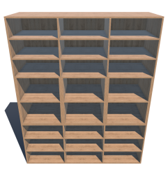 Wardrobe with 3 sections